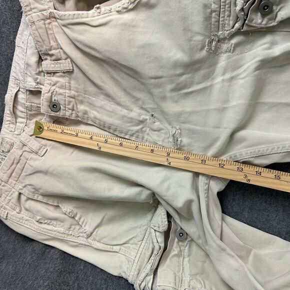 VTG American Eagle Destroyed Cargo Pants Sz 31x32 Y2K Grunge Streetwear Tattered - Picture 8 of 10